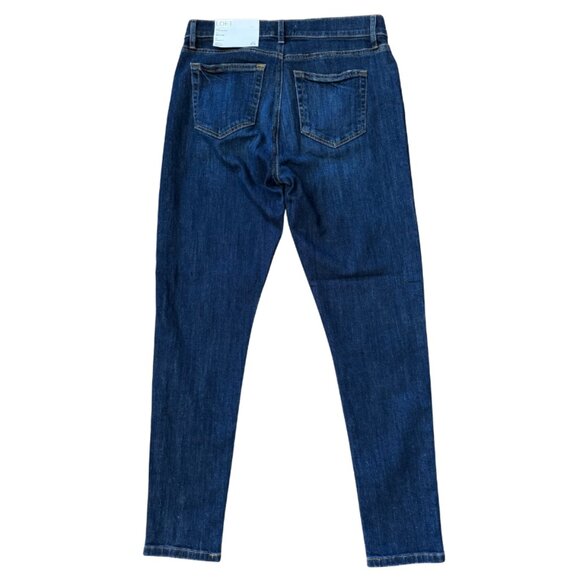 LOFT The Skinny Mid Rise Jean in Rich Dark Indigo Size 0 / 25 - Picture 2 of 5